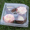 Pack x 50 4 Cupcake SPECIAL OFFER Hinged Bakery Container