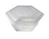 Pack x 50 750ml Microwavable Hexagonal 155 x 140 x 55mm  Hinged Lid Container 