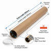 Cardboard Postal Tubes with End Caps – 50mm x 885mm (For A1 & A0 Rolled Prints)