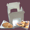 Pack x 10 Gateaux Cardboard White Cake box with window / tray / board