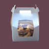 Pack x 50 Gateaux Cardboard White Cake box with window / tray / board