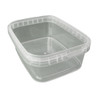 1,250ml Rectangular Plastic Tamperproof Containers and Lids