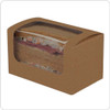Cardboard Kraft Sandwich Pack with  window125x 77 x 72mm ( see qty options )