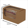 Cardboard Kraft Sandwich Pack with  window125x 77 x 72mm ( see qty options )