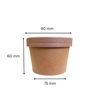 Kraft 250ml/8oz Insulated Food Tubs with Cardboard Lid