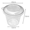 Pack x 100 - 9oz 23cl Crystal Clear Desert tub and lid
