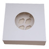 Pack x 10  Cardboard White 9 Cupcake or 20 Mini Cupcake box with window