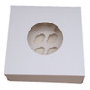 Pack x 25  Cardboard White 9 Cupcake or 20 Mini Cupcake box with window