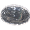 Pack of 5 Extra Large ROUND 460mm SILVER EFFECT base & Clear Lid Platters
