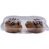 Pack x 50 Two Choux Bun Hinged  cake container