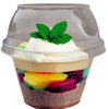 Crystal Clear High Quality 9/10oz Desert -Squat Smoothie tub and Dome lid NO HOLE ( see qty options )
