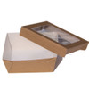HOT TAKEAWAY BOX AND LID with window 140 x 140 x 50 mm PET Lined ( see options )