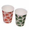 Double Wall 8/9oz Paper Hot Drink Paper Cups seasonal design Red and Green