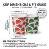 8oz / 9oz Festive Red & Green Double Wall Christmas Paper Cups with Lids | Insulated Winter Coffee Cups & Lids Combo
