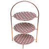 Utopia 3 Tier Copper Plate Stand PLUS 3 Quality Steelite Design Plates