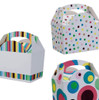 Case x250 Childrens Meal Boxes printed Stripe & Dots