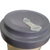 16oz Reusable Travel Mug 450ml Cream Grey with grip