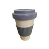 16oz Reusable Travel Mug 450ml Cream Grey with grip and Sip Thro Lid