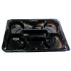 Gourmet Oblong 7 Compartment black base and clear lid platter ( see qty options )