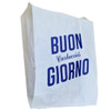 1,000 - 7"x 11"x 10" white grease resistant paper bags Printed 'Buon Giorno'