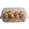 Pack 180 - Quality Extra Large Crystal Clear Hinged Bakery Containers 265 x 175 x 110mm