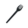 Black Plastic Cake Fork with Knife Edge 150 mm - Pack of 50