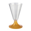 Pack x 10 Re-usable Coppa Susanna Small plastic Sundae & Desserts cups with Yellow base