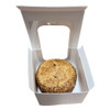 Pack x 50 Small White Bakery / Pie Box with Window  75 x 75 x 60mm 
