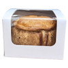 Pack x 25 Medium White Bakery / Pie Box with Window  110 x 110 x 60mm 