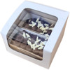 Pack x 100 Medium White Bakery / Pie Box with Window  110 x 110 x 60mm 