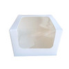 Case x 500 Medium White Bakery / Pie Box with Window  110 x 110 x 60mm 