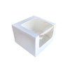 Case x 500 Medium White Bakery / Pie Box with Window  110 x 110 x 60mm 