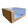 Kraft 9'' Square Cake Box with Window Premium Quality ( see qty options ) with or without Cake Drum