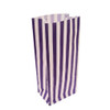 Pack x 500 Pick N Mix Block bottom 4.5" x 3" X 9" Purple  Candy Stripe Paper Bags