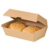Corrugated Kraft Burger & Fries Take away boxes 205x107x77mm