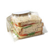 Bloomer Kraft Stack Sandwich Wrap with Film Recyclable - Pack of 50