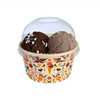 2oz Cardboard Printed Ice Cream Tub and Domed lid with hole