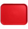 Carlisle  Cafe 14" x 18" Red Standard Plastic Fast Food Tray