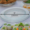 Round Glazz Plate 23cm Re-usable Transparent Green Tint ( see qty options )