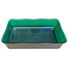 Case of 3 Green Fluted Transparent Deep Dish 275 x 185 x 50mm ( with drain holes )