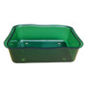 Case of 4 Green Fluted Transparent Deep Punnet Dish 190 x 138 x 60mm ( with drain holes )