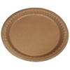 Case x 500- Heavyweight 9" Kraft Brown Ovenable - Grease / Moisture  Resistant Paper Plates