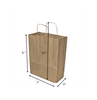 Brown Small Twist Handle Kraft Paper Carrier Bag  W7'' x D4'' x H9'' ( with handle 12" ) see qty options