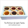 6/12 Jam Tart White Window Bakery Box 235 x 160 x 50mm with insert ( see qty options ) 