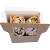 HEAT SEAL Compostable Kraft Brown Earth Tortilla Wrap Boxes - Case x 168 Only 