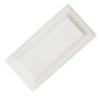 Pack x 50 Enviroware  White Bagasse Rectangular Plates 26 x 13cm