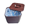 High Gloss Plastic Octagonal Ice Bucket  4.5 Litres Brown