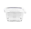 Pack x 100 - 370ml Clear Salad Box Hinged Lid Container with air tight seal Optipack  ( 125 x 113 x 57mm )