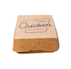 "Just Chicken" Large Cardboard Burger boxes 115 x 105 x 75mm  - see options