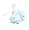 1,000 - White Tie on price tags with string No 21   ( 13mm x 20mm )